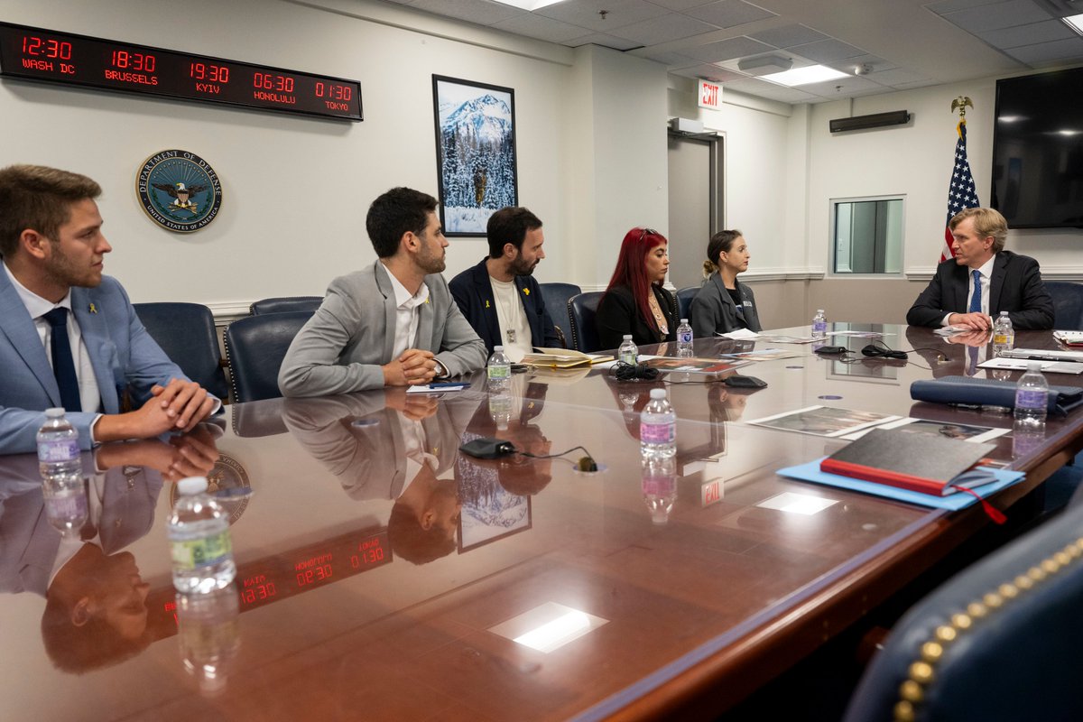 It was moving and important to meet yesterday with a delegation of released hostages from Gaza and loved ones of those who remain in captivity. Under President Trump’s leadership, DoD will continue to strongly support efforts to bring all the hostages home.