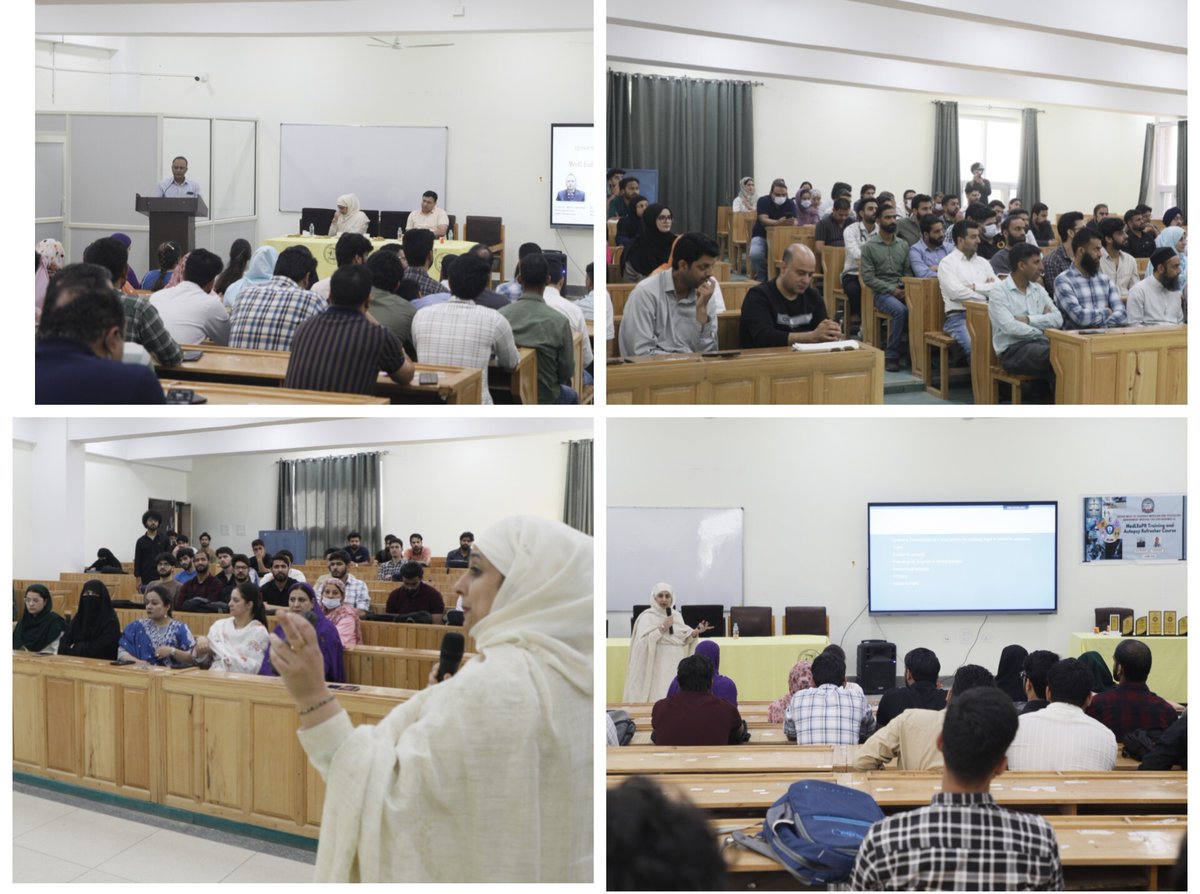 PrincipalGMCbla's tweet photo. #MedLEaPR Training & Autopsy Refresher Course held at GMC Baramulla under the guidance of Dr. Syed Hina Mumtaz, inaugurated by Principal @jahangir_prof Experts Dr. Azia M. Bhat & Dr. Ukshan P. Shah led sessions to refine MLC & autopsy practices. #ForensicMedicine #MedLEaPR https://t.co/osH8R1mMO8