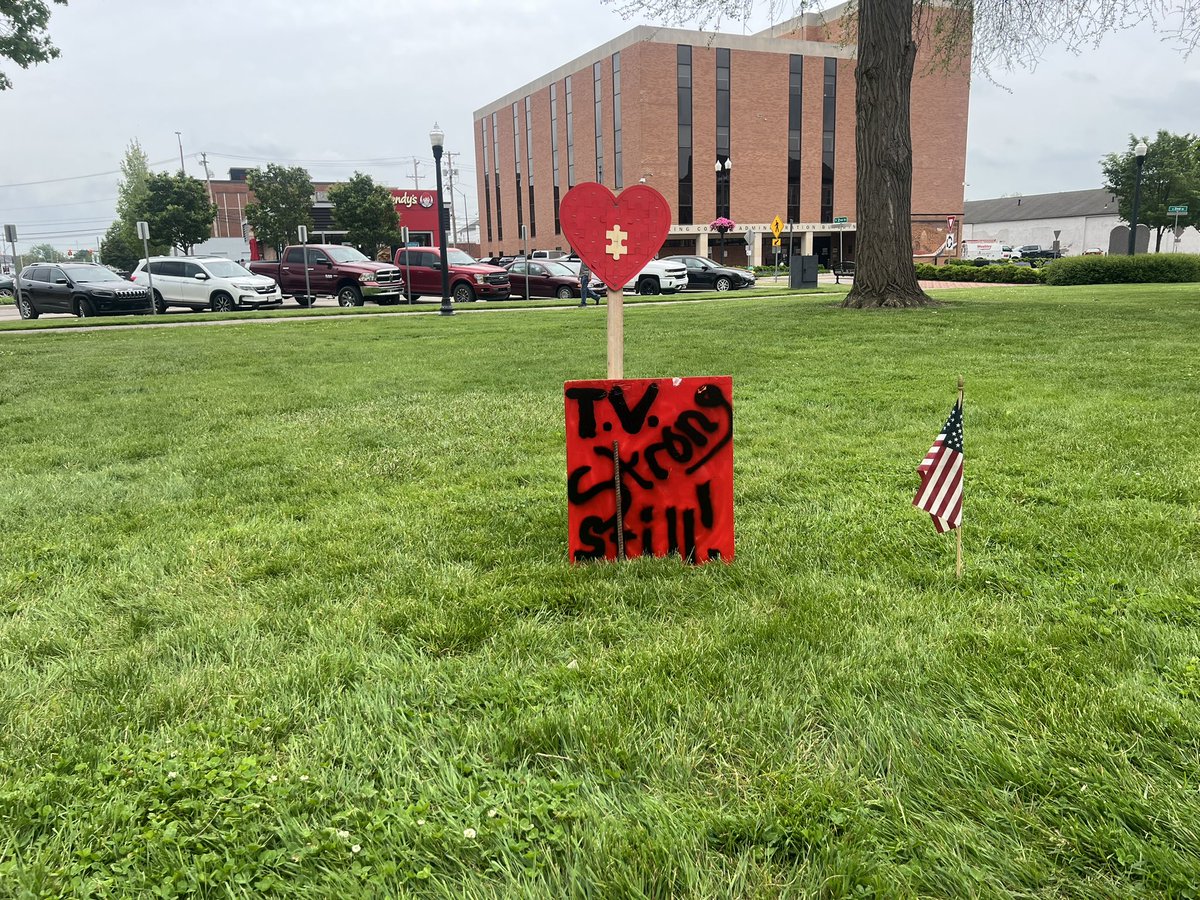 Outside the court, these signs are in the grass. 

“Pray for Tusky Valley” &amp; T.V. Strong. Still!”

<a href="/nbc4i/">NBC4 Columbus</a>