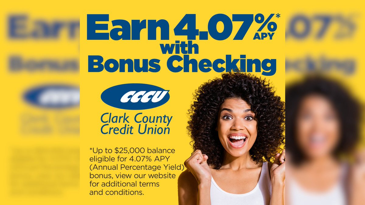 CreateCreditU's tweet image. CHECKING: Protect your finances, save money on everyday purchases and get peace of mind with identity protection – it’s simple with Bonus Checking! Open an account and earn 4.07% APY. Learn more - bit.ly/3Xo8iU9. 

#BonusChecking #CheckingAccount #Savings