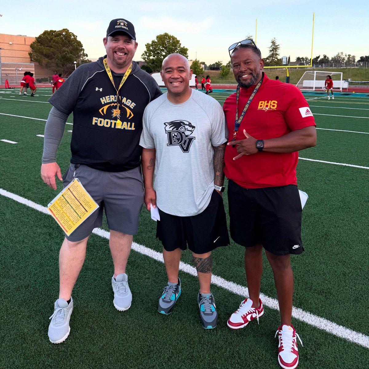 Thank you to my brothers Nick Wisely and David Perry for joining us at Deer Valley High school for our Spring ball College ShowCase it was a blessing to have you and your student athletes participate yesterday. Good luck to you both on your upcoming football season 🙏🏽