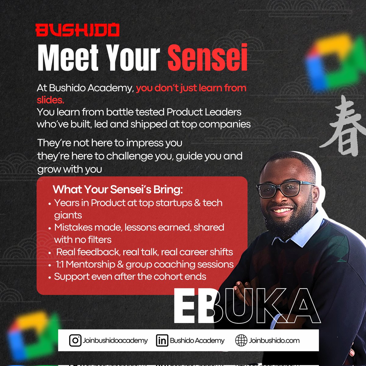 joinbushido's tweet photo. Our sensei do not come to impress. We take your hand guiding you, challenging you and growing with you. Come be a part of our growth journey. #growwithbushido #explore https://t.co/JXpPzpKF65