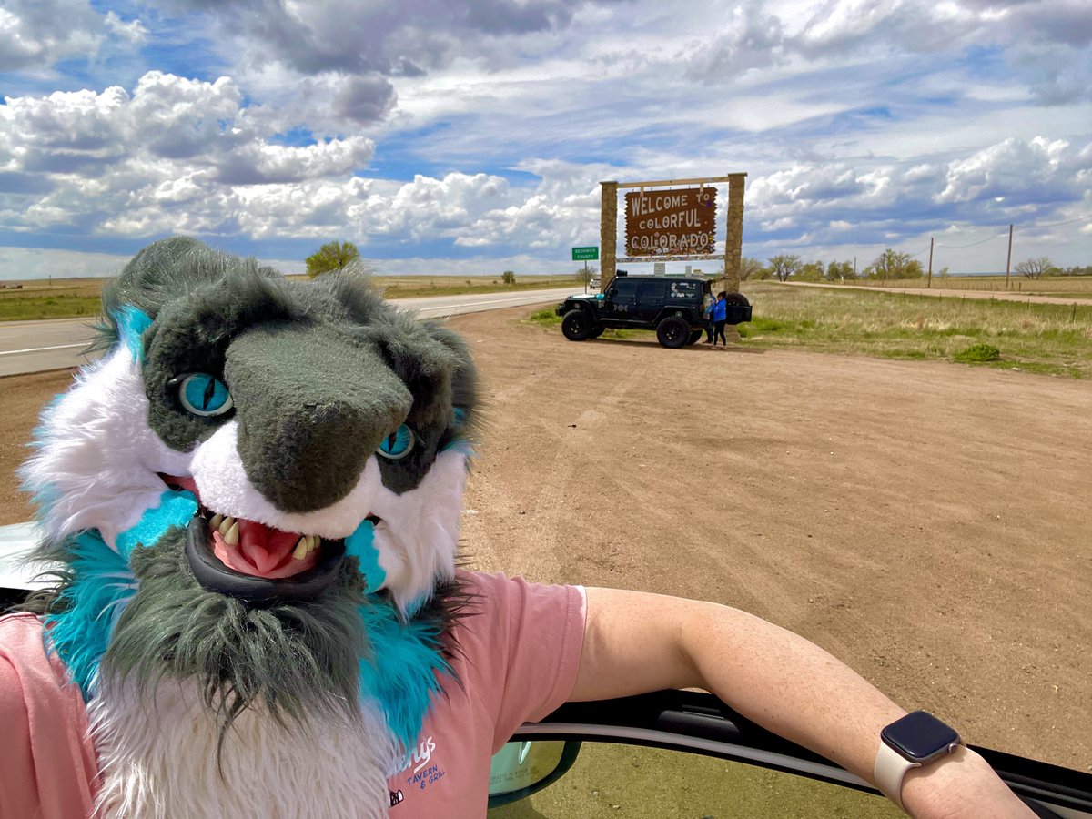 For #FursuitFriday, I hit a big life milestone! I moved to Colorado last week to be with my partner, got an amazing new job, and set big fitness goals for the year. Beyond excited for this new chapter of my life! 💙