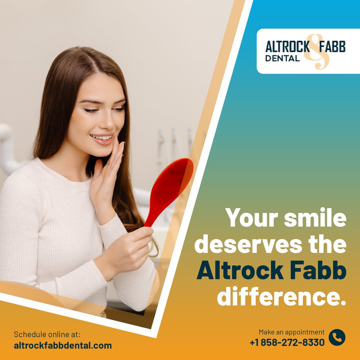 AltrockD's tweet photo. New to our Pacific Beach practice? Our patient-friendly approach includes: ➡️ SOLEA laser treatments ➡️ Comfortable amenities ➡️ Transparent pricing ➡️ Flexible scheduling Book your first visit today!

#NewPatients #AltrockFabbDental #SanDiegoDentist #NewPatientsWelcome https://t.co/FiiGlBJZaQ