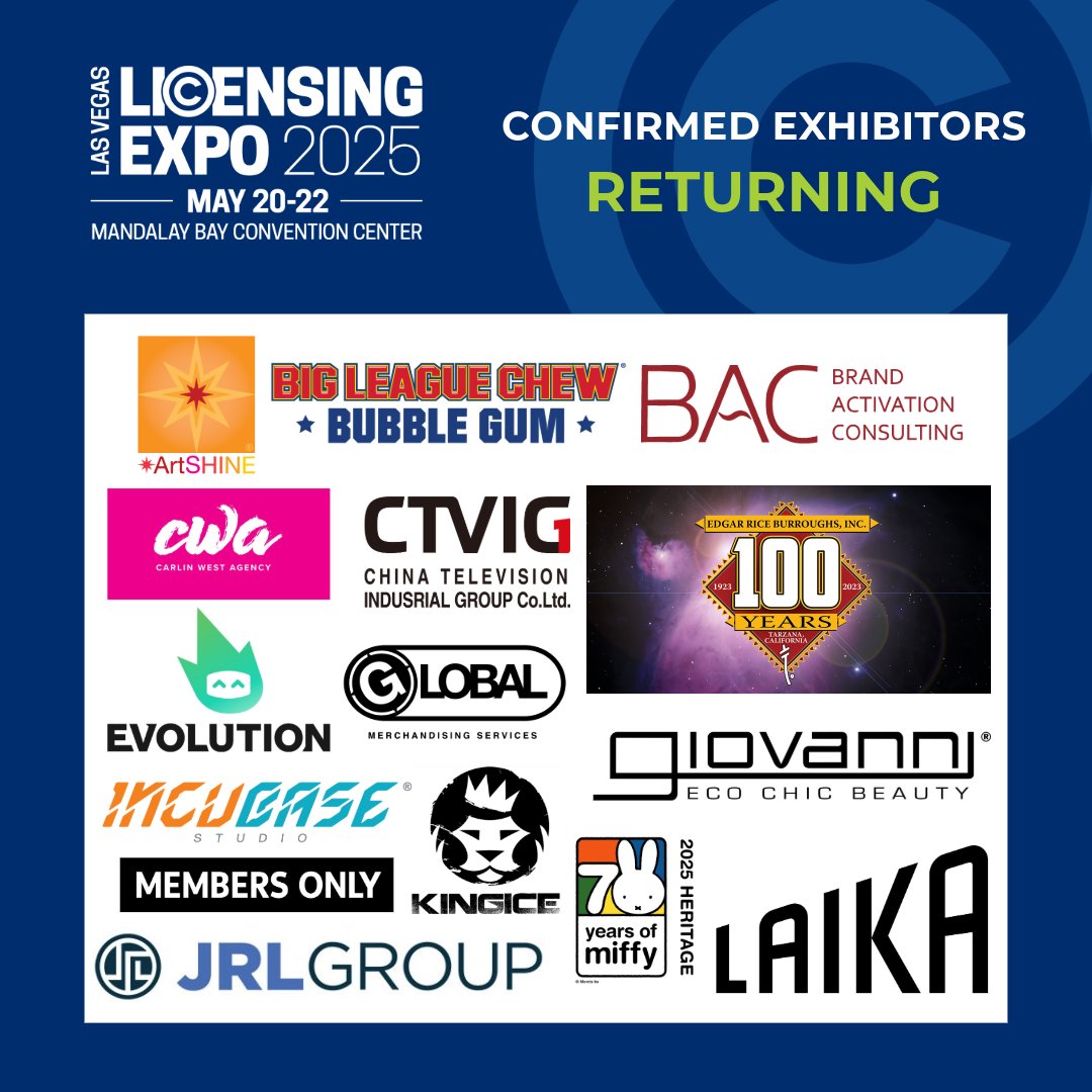 The countdown is almost over! 🎉Connect with these exhibitors and more next week at #LicensingExpo2025!

See the full exhibitor list: ow.ly/G2yi50VTAuM