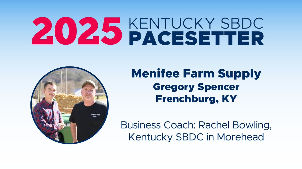 🌟 Congratulations to our next 2025 Kentucky SBDC Pacesetter Award Winner, Menifee Farm Supply, owned by Gregory Spencer!

➡️ youtu.be/qaoubYGQ5GU
