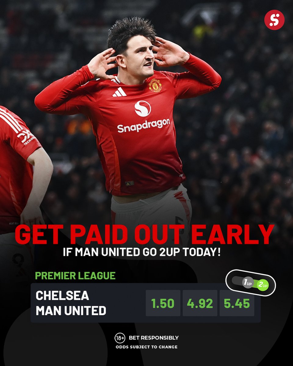 sportybettz's tweet image. Je, unataka kulipwa mapema? Hakikisha unatumia chaguo la 2UP katika mkeka wako wa Chelsea Vs Man United usiku wa leo. 😍💰

#CHEMUN #2UP #EPL