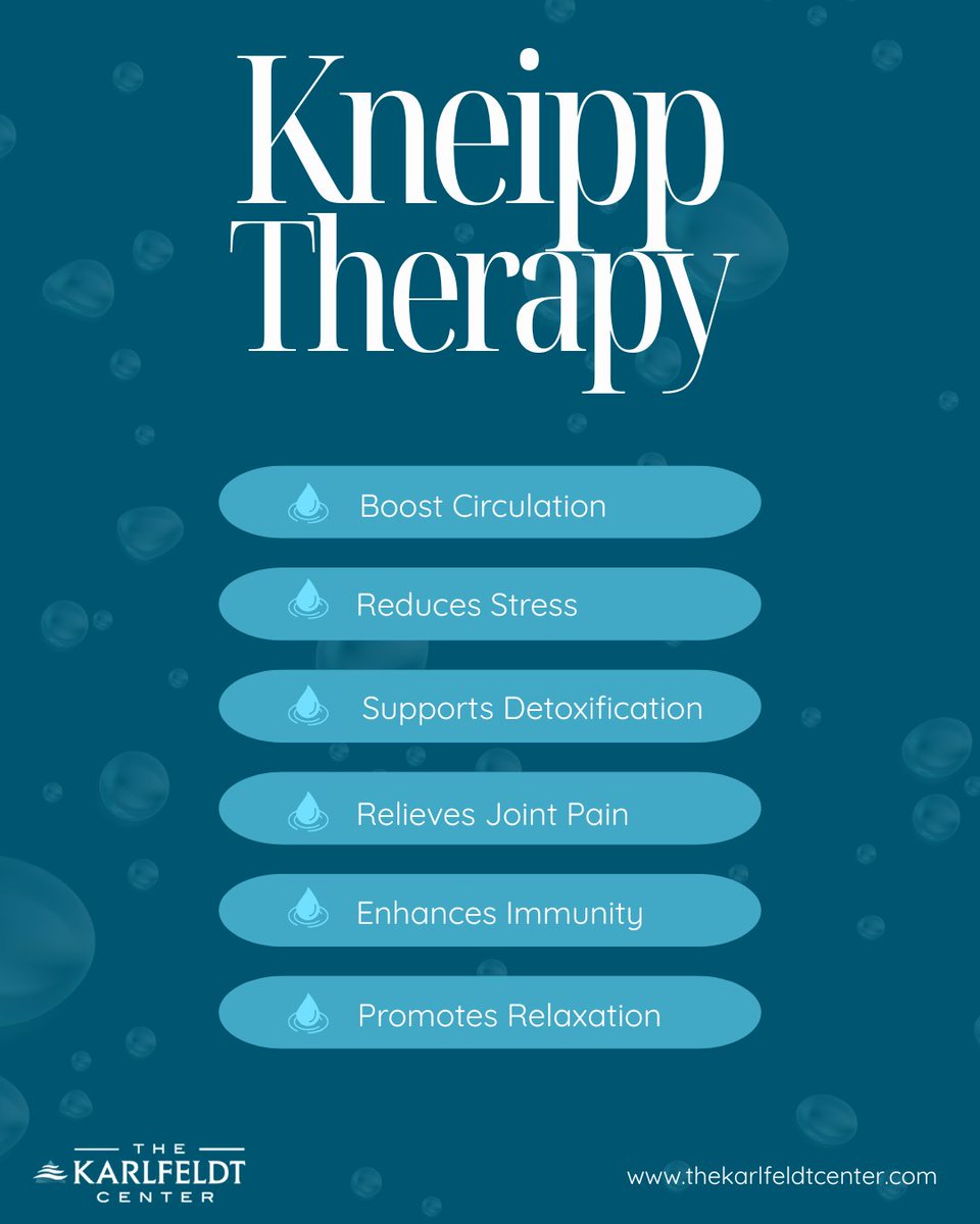 Hydrotherapy treatments help boost circulation, reduce stress, and support overall wellness through contrast baths, wet wraps, and other time-tested techniques.

Read our blog: thekarlfeldtcenter.com/sebastian-knei…
Discover more: linktr.ee/thekarlfeldtce…

#KneippTherapy #TheKarlfeldtCenter