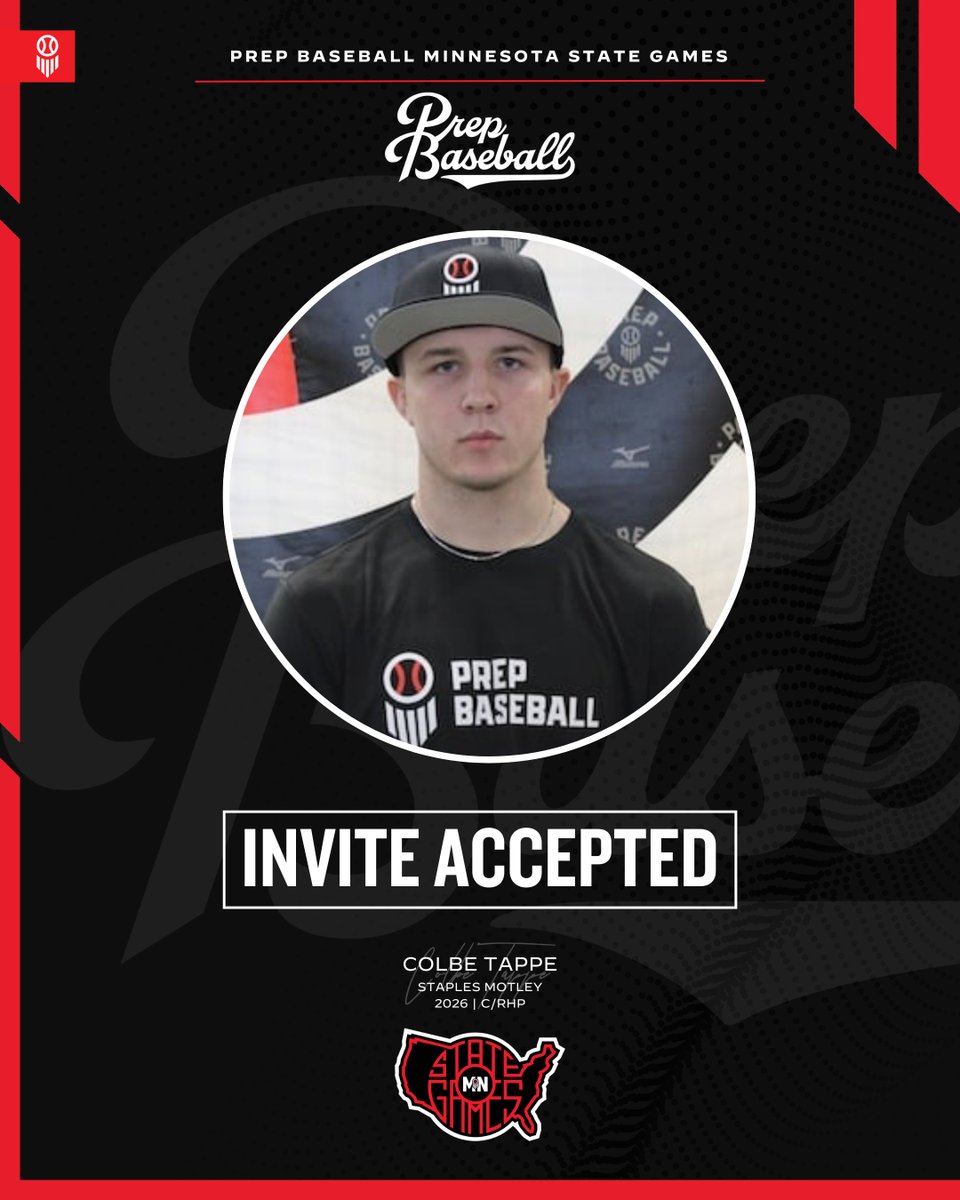 Prep Baseball Minnesota (@prepbaseballmn) on Twitter photo ๐ ๐ถ๐ป๐ป๐ฒ๐๐ผ๐๐ฎ ๐ฆ๐๐ฎ๐๐ฒ ๐๐ฎ๐บ๐ฒ๐: ๐๐ฏ๐ท๐ช๐ต๐ฆ ๐๐ค๐ค๐ฆ๐ฑ๐ต๐ฆ๐ฅ โ
Colbe Tappe | <a href="/colbe_tappe2/">Colbe Tappe</a>
โน๏ธ 2026, C/RHP, Staples Motley
๐ค loom.ly/So8e7Is
๐๐ฆ๐ฒ๐ถ๐ฆ๐ด๐ต ๐บ๐ฐ๐ถ๐ณ ๐ช๐ฏ๐ท๐ช๐ต๐ฆ โก๏ธ loom.ly/CyEX7OM ๐ ๐ถ๐ป๐ป๐ฒ๐๐ผ๐๐ฎ ๐ฆ๐๐ฎ๐๐ฒ ๐๐ฎ๐บ๐ฒ๐: ๐๐ฏ๐ท๐ช๐ต๐ฆ ๐๐ค๐ค๐ฆ๐ฑ๐ต๐ฆ๐ฅ โ
Colbe Tappe | <a href="/colbe_tappe2/">Colbe Tappe</a>
โน๏ธ 2026, C/RHP, Staples Motley
๐ค loom.ly/So8e7Is
๐๐ฆ๐ฒ๐ถ๐ฆ๐ด๐ต ๐บ๐ฐ๐ถ๐ณ ๐ช๐ฏ๐ท๐ช๐ต๐ฆ โก๏ธ loom.ly/CyEX7OM
