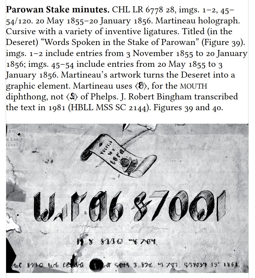 The Deseret Alphabet: A Fixed & Unalterable Sound tweet media