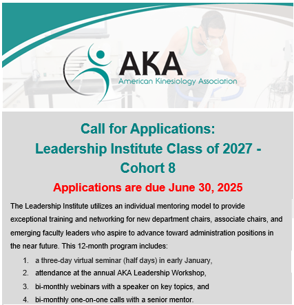 More info and application instructions: americankinesiology.org/leadership-ins…
