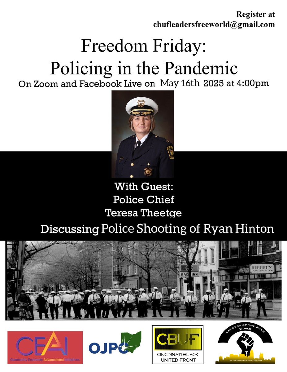 CBUF WILL HOST this Community Dialog, today at 4pm. Please plan to join Us.