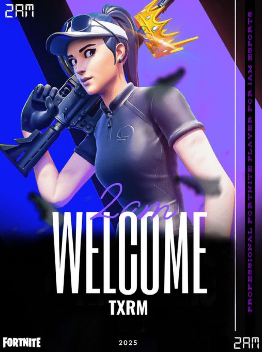 We would like to welcome <a href="/txrmfn/">Txrm</a> 👑

as member of our Fortnite competitive team <a href="/2AM_Esports/">2AM</a> Welcome 💜