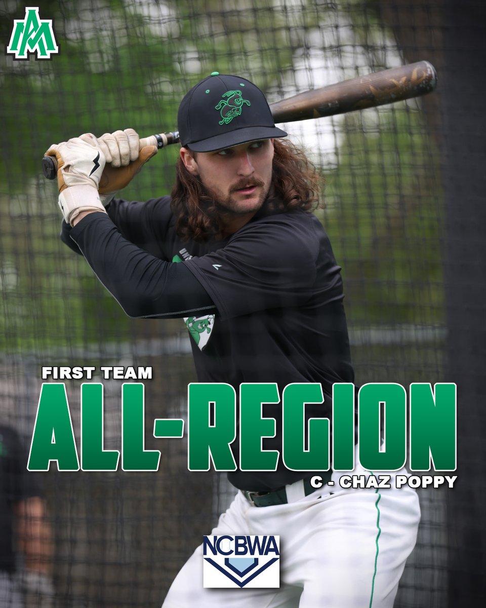 Congratulations to Chaz Poppy for being named <a href="/NCBWA/">NCBWA</a> All-Region First Team! 🥇

✅ 2025 All-GAC First Team
✅ 2025 GAC All-Defensive Team
✅ 2025 GAC All-Tournament Team
✅ Team leader with .401 AVG

#WeevilNation | #WeEvil