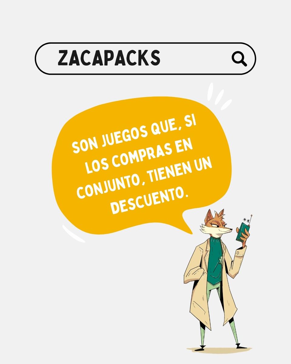 ¡ZACAPACKS! 📦 

Y te estarás preguntando... ¿Qué narices es eso de Zacapacks?

👉 Tachaaaaán...
Son packs de 3 juegazos que hemos unido con una misión clara:
que te diviertas más y pagues menos.

Los juntamos 🧡 y tú te los llevas con descuentazo.

Porque sí: jugar mola, pero
