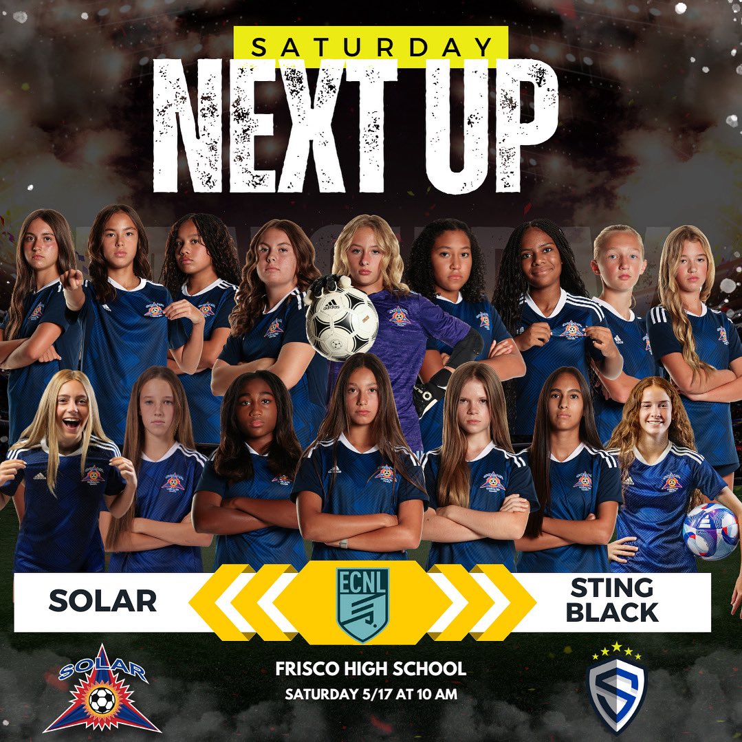Solar 11G ECNL (@solar11ecnl) on Twitter photo One game. One goal. Finish first. 💪 #LeaveNoDoubt <a href="/SolarSoccerClub/">Solar Soccer Club</a> <a href="/EcnlTexas/">ECNL Girls Texas Conference</a> <a href="/ImYouthSoccer/">ECNL/GA/Recruiting/College Soccer</a> <a href="/PrepSoccer/">Prep Soccer ⚽️</a> <a href="/TopDrawerSoccer/">TopDrawerSoccer</a> One game. One goal. Finish first. 💪 #LeaveNoDoubt <a href="/SolarSoccerClub/">Solar Soccer Club</a> <a href="/EcnlTexas/">ECNL Girls Texas Conference</a> <a href="/ImYouthSoccer/">ECNL/GA/Recruiting/College Soccer</a> <a href="/PrepSoccer/">Prep Soccer ⚽️</a> <a href="/TopDrawerSoccer/">TopDrawerSoccer</a>