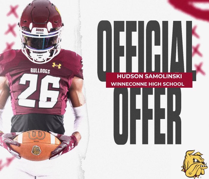 Hudson Samolinski (@h_samolinski) on Twitter photo #AGTG After a great conversation with <a href="/Coach_Dill/">Trey Dill</a> and a fantastic visit I am extremely blessed to announce that I have received my first offer to play football. Thank you for the amazing opportunity. <a href="/WinneconneFB/">Winneconne Football</a> <a href="/wolves_sports1/">Winneconne Athletics</a> <a href="/PrepRedzoneWI/">Prep Redzone Wisconsin</a> <a href="/CoachWiese/">Curt Wiese</a> <a href="/UMD_Football/">UMD Football</a> #AGTG After a great conversation with <a href="/Coach_Dill/">Trey Dill</a> and a fantastic visit I am extremely blessed to announce that I have received my first offer to play football. Thank you for the amazing opportunity. <a href="/WinneconneFB/">Winneconne Football</a> <a href="/wolves_sports1/">Winneconne Athletics</a> <a href="/PrepRedzoneWI/">Prep Redzone Wisconsin</a> <a href="/CoachWiese/">Curt Wiese</a> <a href="/UMD_Football/">UMD Football</a>