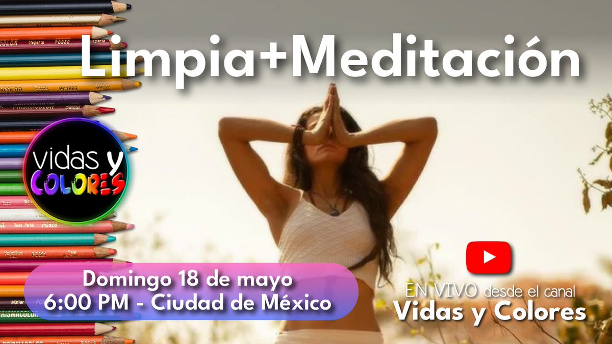 Vidas y Colores (@vidasycolores) on Twitter photo <a href="/vidasycolores/">Vidas y Colores</a> con <a href="/sergiordmx/">Sergio Rodríguez</a> presenta:
Limpia+Meditación - Sesión Mayo CDMX
DOM 18 MAY
6 PM MX | UTC-6
youtube.com/live/ffpAMWHm4…
#vidasycolores #sergiordmx #limpiadepurificacion #Meditación #espiritualidad
cc <a href="/papapandatv/">Papá Panda TV</a> <a href="/teatroculturamx/">Teatro y Cultura CDMX</a> <a href="/seropodcast/">SERO podcast</a> <a href="/PinalProduccion/">SPinal(RP)</a> <a href="/vidasycolores/">Vidas y Colores</a> con <a href="/sergiordmx/">Sergio Rodríguez</a> presenta:
Limpia+Meditación - Sesión Mayo CDMX
DOM 18 MAY
6 PM MX | UTC-6
youtube.com/live/ffpAMWHm4…
#vidasycolores #sergiordmx #limpiadepurificacion #Meditación #espiritualidad
cc <a href="/papapandatv/">Papá Panda TV</a> <a href="/teatroculturamx/">Teatro y Cultura CDMX</a> <a href="/seropodcast/">SERO podcast</a> <a href="/PinalProduccion/">SPinal(RP)</a>