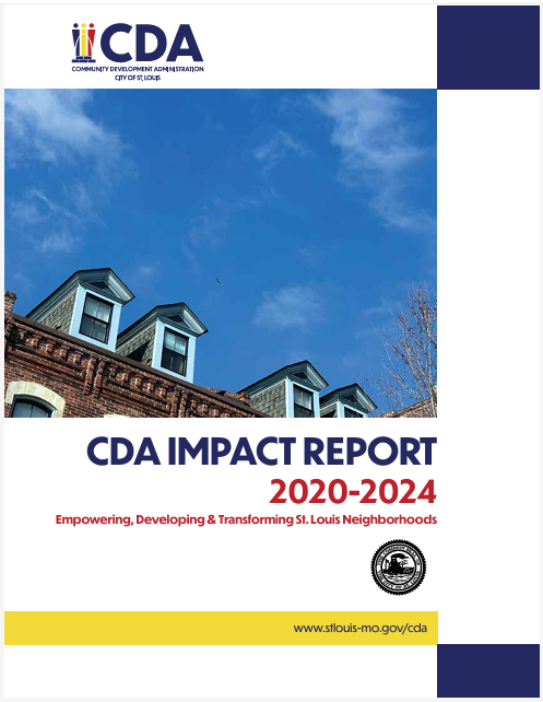 CDA’s First-Ever Impact Report is Here! The 2020–2024 report highlights:
🏡 Housing investments
🤝 Community services
📈 Economic development
🌳 Neighborhood revitalization
📖 Read the full report: stlouis-mo.gov/CDA/news/cda-2…