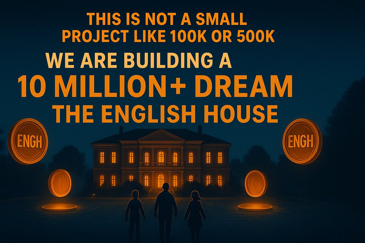 This is not your average meme project chasing a $100K or $500K cap.
The English House (ENGH) is built different — we’re aiming straight for $10 million+, fueled by community power and vision.

This isn’t just a token. It’s a movement.
It’s a dream — to build The English House and