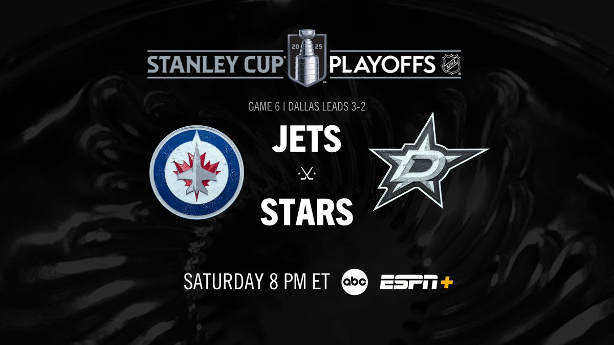 Will #TexasHockey close out the series or can #GoJetsGo rally to compete another day?

Saturday in prime time, catch Game 6 of #StanleyCup Playoffs Second Round action

🏒 8p ET | ABC, ESPN+

More: bit.ly/4kqxzYM