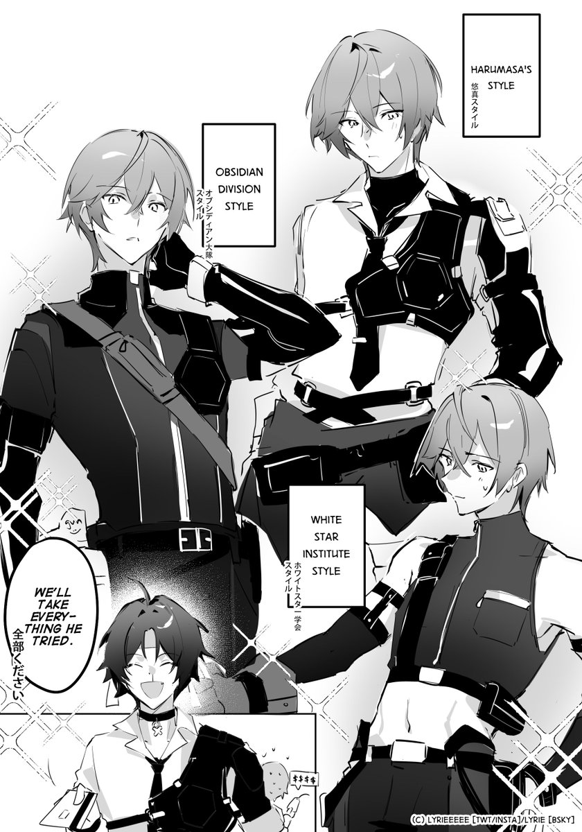 still can't believe wise went into the hollow without equipment... i want harumasa to buy him gear
(i based his other 2 outfits off reno and ray)
#wiseharu #zzzero