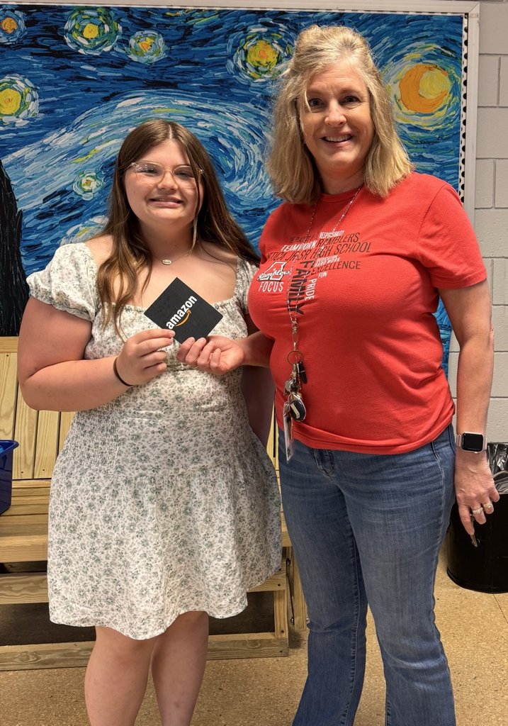 Congratulations to Kendall Meador for winning this quarter's $50 Amazon gift card.