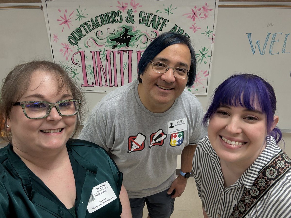 Had so much fun with <a href="/18moptop/">Megan Shipman</a> and <a href="/JimForonda/">Jim Foronda</a> talking to kiddos about voice acting for Career Day!