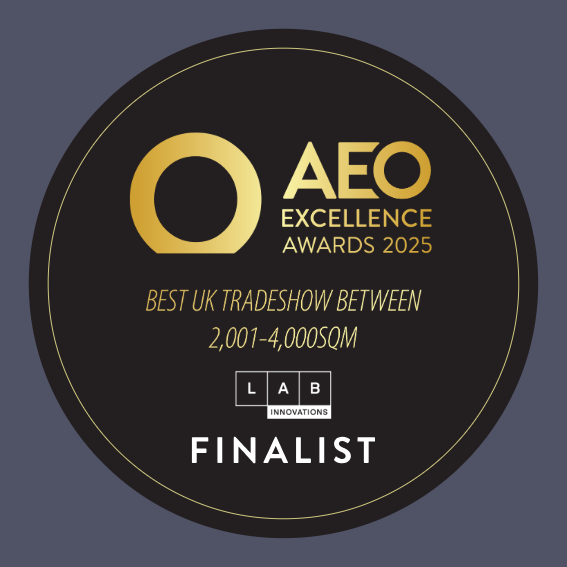 Shortlisted for Best UK Tradeshow at the 2025 AEO Excellence Awards - what a moment for Lab Innovations!

This recognition results from the incredible energy we receive from our community. To every exhibitor, speaker, partner and visitor who’s been part of the journey: thank you.