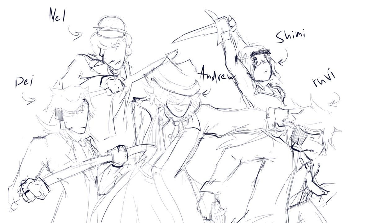 AndyakX's tweet photo. HAI!!!! recently my friends n I came up with an au with us based on mafioso and his minions xD #forsaken #fan https://t.co/qfupTequkb