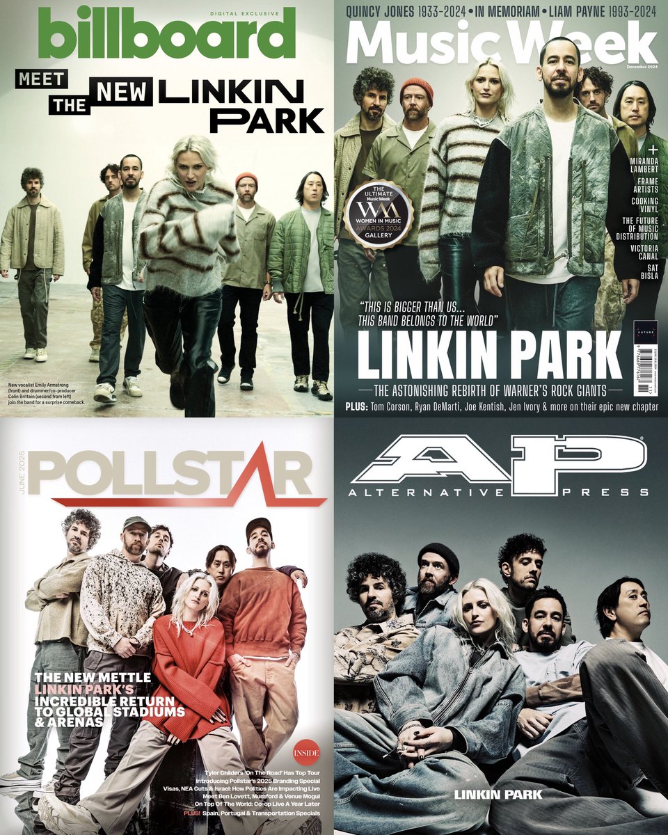 Linkin Park magazine covers for the From Zero era. <a href="/linkinpark/">LINKIN PARK</a> 🤩