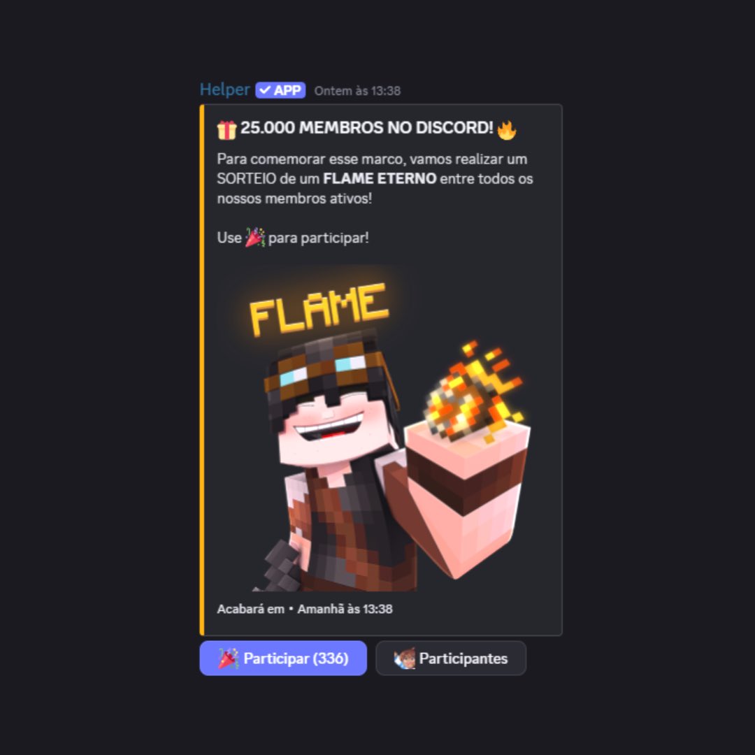 Sorteio rolando no discord galera
link na bio !!