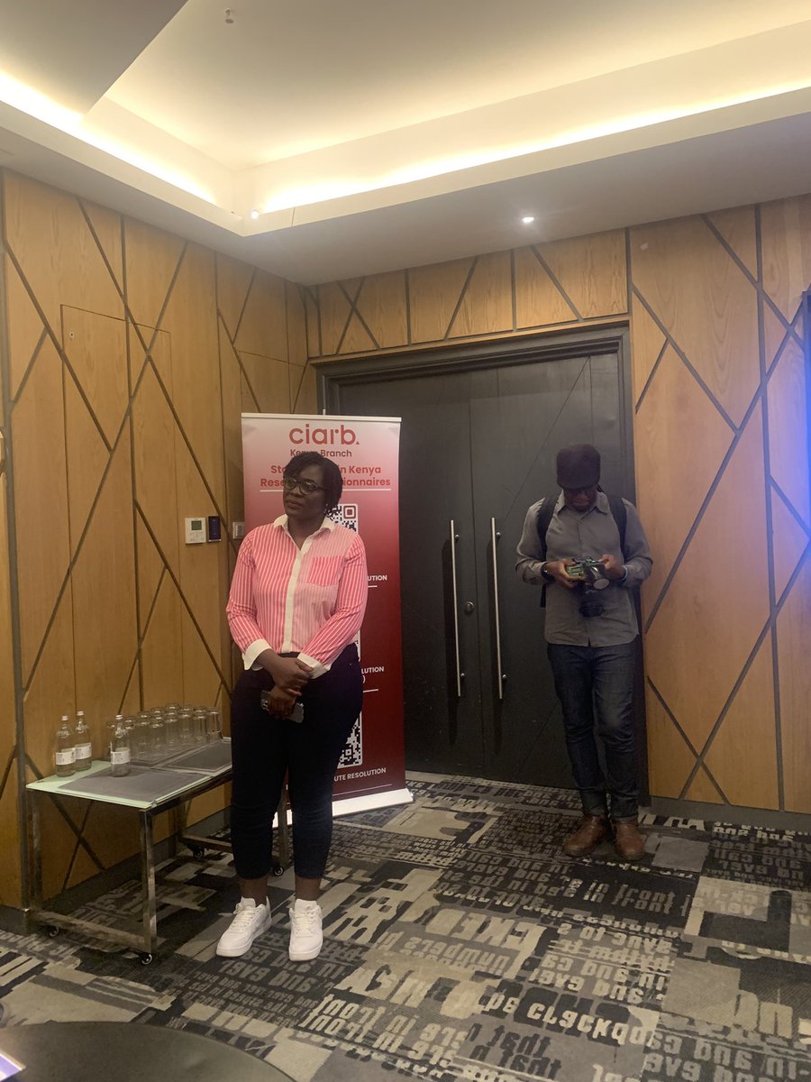 Akoth Aluoch moderating the fireside chat on the need for integrity in the profession to eliminate the need for court intervention to set aside arbitral awards. 👏