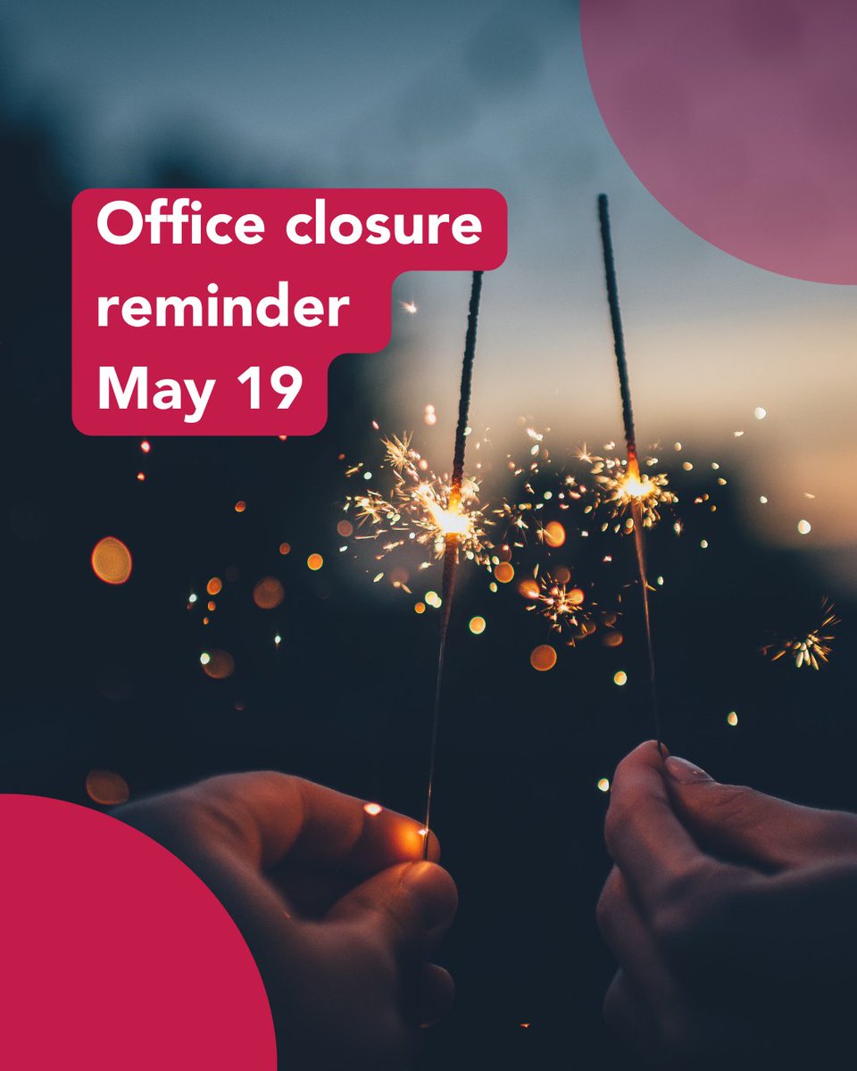 Our offices and clinics will be closed on Monday, May 19 for the Victoria Day holiday. We will reopen and resume regular services on Tuesday, May 20 at 8:30 a.m.