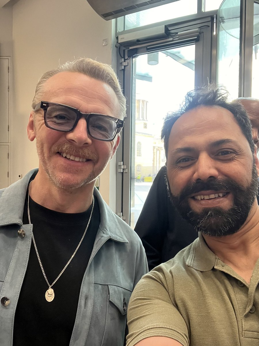 Met one of my most favourite actors #SimonPegg in our office. He asked me if his last film I watched was Mission Impossible… No, I watched PAUL 👽where there is more of his awkward moments that I love.