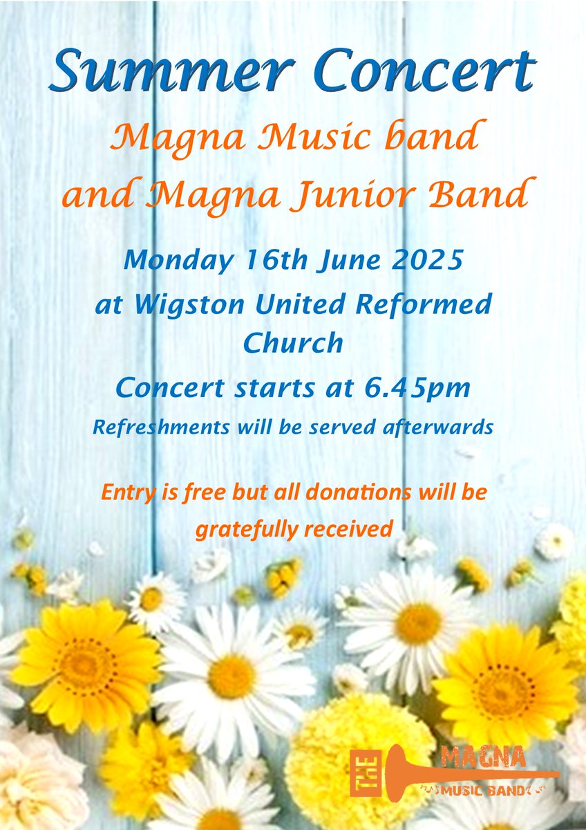 🎼 Join us on Monday 16th June for our summer concert! Free entry and a warm welcome guaranteed! 🎶