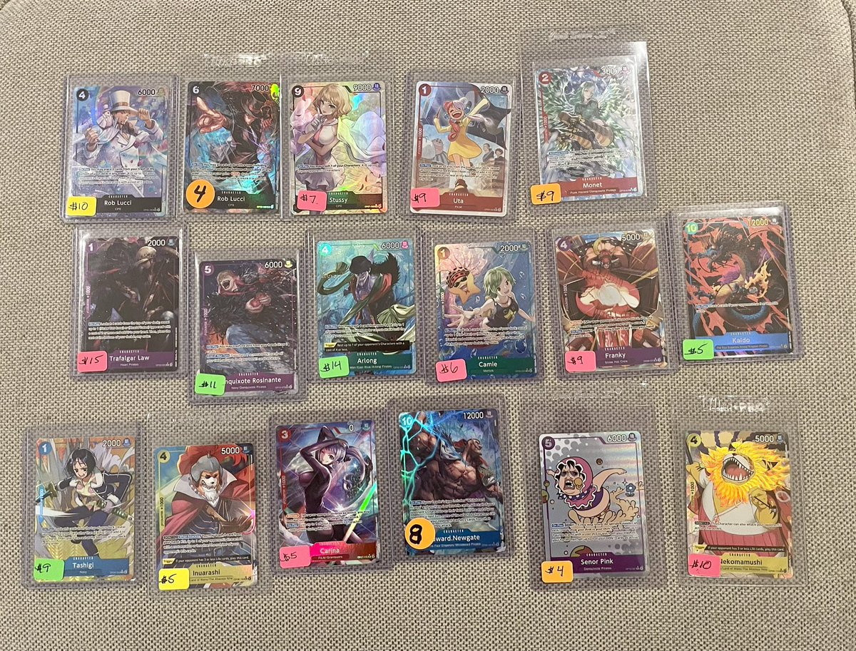 One piece alt arts 

$1 PWE or $5 BMWT 

Check my other sales posts for other available cards.