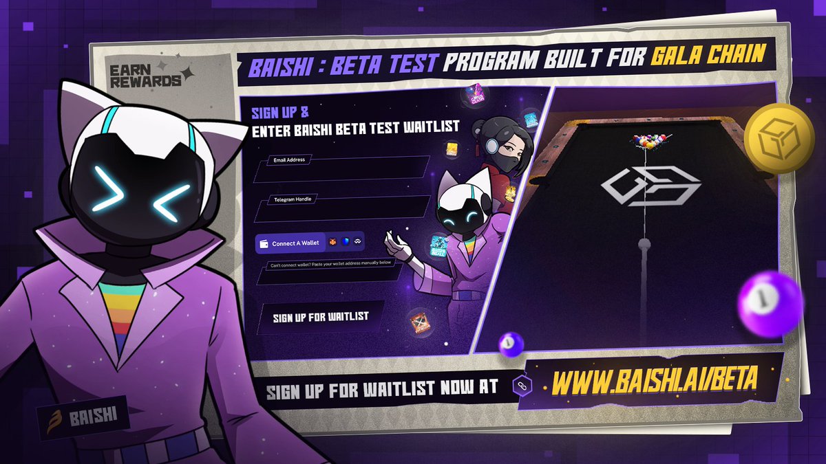 BAISHI (@playbaishi) on Twitter photo BAISHI Beta Test Waitlist Now Open : Calling All <a href="/GoGalaGames/">Gala Games</a> Users
Sign up today and be among the first to test Baishi’s AI-powered 8-Ball game, train bots, challenge friends, and wager $BAISHI for rewards on Gala Chain!
👉Enter now: baishi.ai/beta
📰 Learn more BAISHI Beta Test Waitlist Now Open : Calling All <a href="/GoGalaGames/">Gala Games</a> Users
Sign up today and be among the first to test Baishi’s AI-powered 8-Ball game, train bots, challenge friends, and wager $BAISHI for rewards on Gala Chain!
👉Enter now: baishi.ai/beta
📰 Learn more