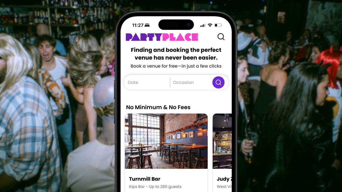 jackdweck's tweet photo. Big news: The PartyPlace iOS app is live! 🚀🍻

We make it stupid easy to find and reserve bars that can actually host your group—no calls, no awkward emails, no stress. Just book &amp; go. NYC only (for now).

App Store link 👉 https://t.co/HiS8435r0T https://t.co/G3foRqEzjF