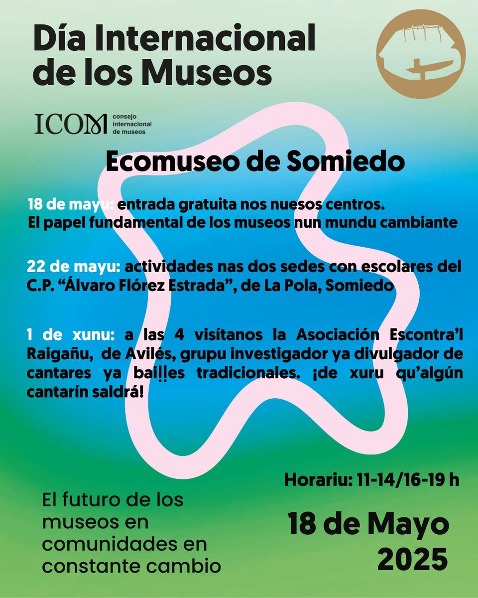 #DIM2025 #DíaInternacionalDeLosMuseos 
<a href="/GobAsturias/">Principado de Asturias</a> <a href="/IcomEsp/">ICOMEsp</a> <a href="/TurismoAsturias/">TurismoAsturias</a>