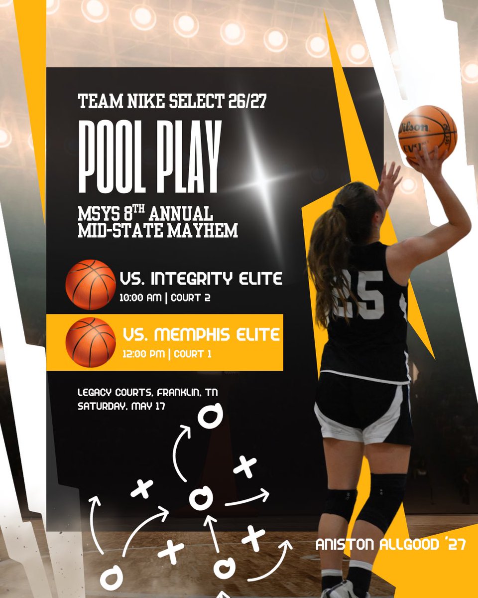Team Nike Select 2026/2027 (@tns26_tns27) on Twitter photo Ready to ball out this weekend at the MSYS 8th Annual Mid-State Mayhem in Franklin, Tennessee. Playing in the varsity division at Legacy Courts on Saturday. Sunday games TBD. ππβπΌ
Featured:
π <a href="/a_harris2027/">Addison Harris</a> β27
π <a href="/Sadiems02/">Sadie Smith</a> β27
π <a href="/BellaFoss2026/">Bella Foss</a> β26
π <a href="/anistonallgood/">An1</a> β27 Ready to ball out this weekend at the MSYS 8th Annual Mid-State Mayhem in Franklin, Tennessee. Playing in the varsity division at Legacy Courts on Saturday. Sunday games TBD. ππβπΌ
Featured:
π <a href="/a_harris2027/">Addison Harris</a> β27
π <a href="/Sadiems02/">Sadie Smith</a> β27
π <a href="/BellaFoss2026/">Bella Foss</a> β26
π <a href="/anistonallgood/">An1</a> β27