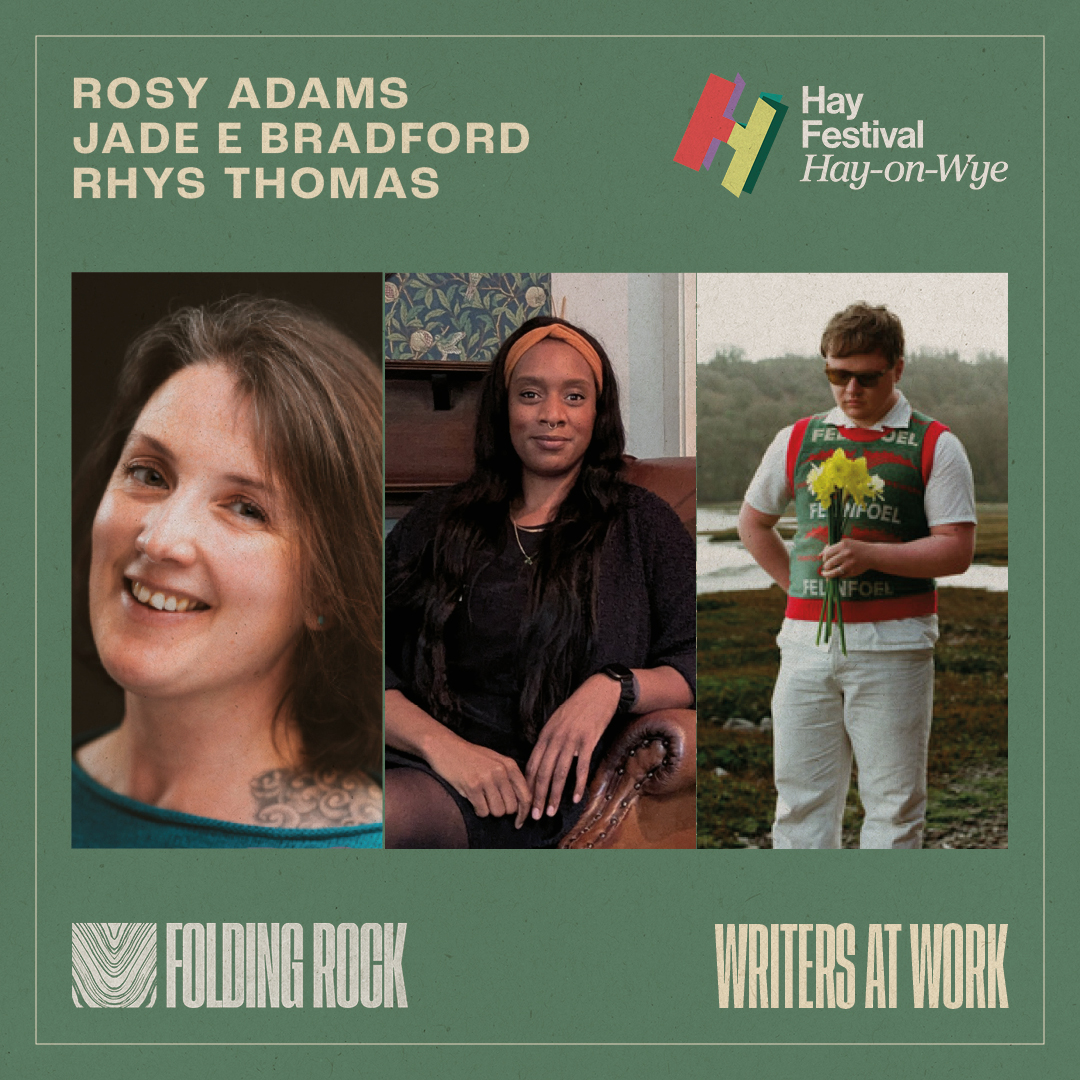 Folding Rock Magazine (@foldingrockmag) on Twitter photo The first 3 of our interviews with <a href="/hayfestival/">Hay Festival</a> <a href="/LlenCymru/">Llenyddiaeth Cymru</a> Writers at Work are now up on our website - meet <a href="/_rhysthomas_/">rhys thomas (he/him)</a>, <a href="/JadeBradfordUK/">Jade</a> and Rosy Adams and find out what makes them tick as writers.
foldingrock.com/category/inter… The first 3 of our interviews with <a href="/hayfestival/">Hay Festival</a> <a href="/LlenCymru/">Llenyddiaeth Cymru</a> Writers at Work are now up on our website - meet <a href="/_rhysthomas_/">rhys thomas (he/him)</a>, <a href="/JadeBradfordUK/">Jade</a> and Rosy Adams and find out what makes them tick as writers.
foldingrock.com/category/inter…
