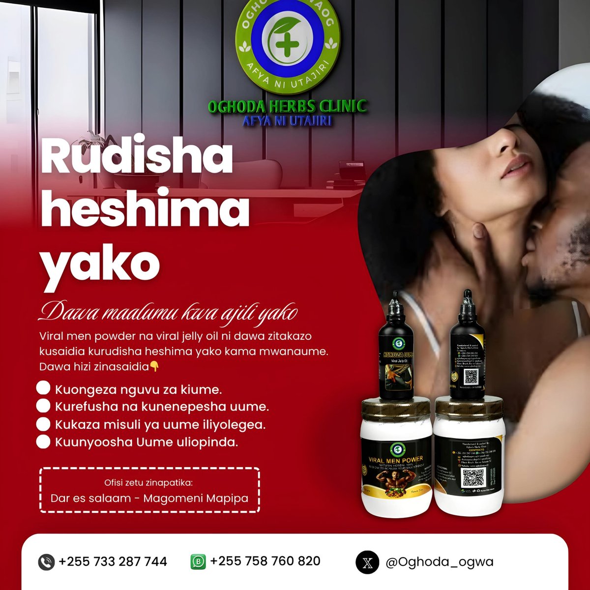Akili brain (@akilibrain1) on Twitter photo UNATATIZO LA NGUVU ZA KIUME?
Karibu <a href="/Oghoda_ogwa/">OGHODA Herbs๐ฟ CLINIC</a> tukupe dawa ya๐
๐Kuongeza Urefu uume,
๐Kuongeza Unene,
๐Kuunyoosha Uume uliopinda na
๐Kuimarisha Misuli ya Uume.
Nb: Huduma itakufikia mahali popote
Tupigie
๐โขโขโข
+255733287744
๐ค๐Karibu!!
Link wa.me/message/AKTMQDโฆ UNATATIZO LA NGUVU ZA KIUME?
Karibu <a href="/Oghoda_ogwa/">OGHODA Herbs๐ฟ CLINIC</a> tukupe dawa ya๐
๐Kuongeza Urefu uume,
๐Kuongeza Unene,
๐Kuunyoosha Uume uliopinda na
๐Kuimarisha Misuli ya Uume.
Nb: Huduma itakufikia mahali popote
Tupigie
๐โขโขโข
+255733287744
๐ค๐Karibu!!
Link wa.me/message/AKTMQDโฆ