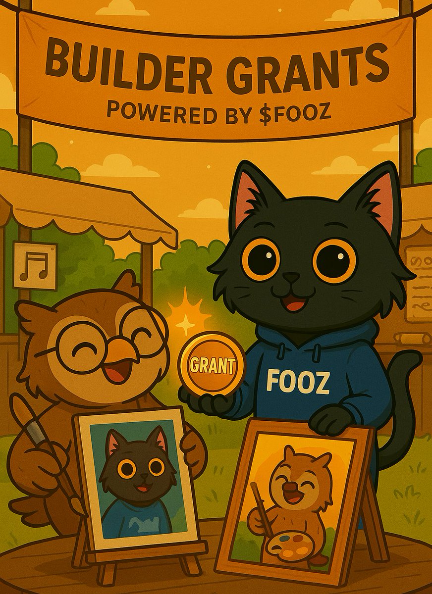 $FOOZ Grants are Live! 🎉🐾

🛠️ Build Tools, Art, Memes &amp; More for the $FOOZ Ecosystem

💸 Get Funded in ETH + FOOZ

🎯 Roles for Artists, Devs, Raid Leads, Community Builders

Apply Now &amp; Join the Based $Fooz Builder Family! 

👉 t.me/fooztokenportal

Powered by <a href="/base/">Base</a> 🔵