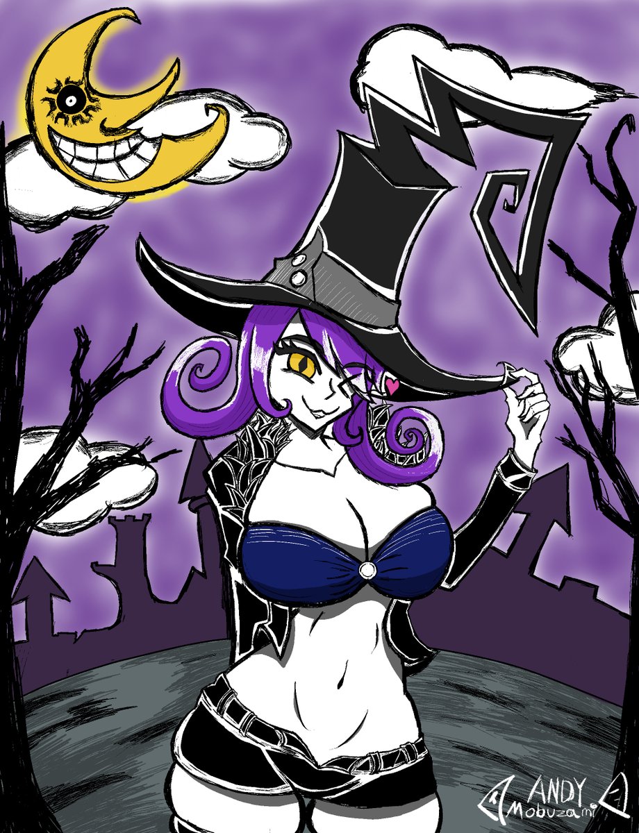 Recordé lo mucho que me gustaba Soul Eater y como desde que apareció en el cap 1  Blair me gustaba un montón!! así que quise hacerle un bonitu dibujitu 

#souleater #witch #fanart