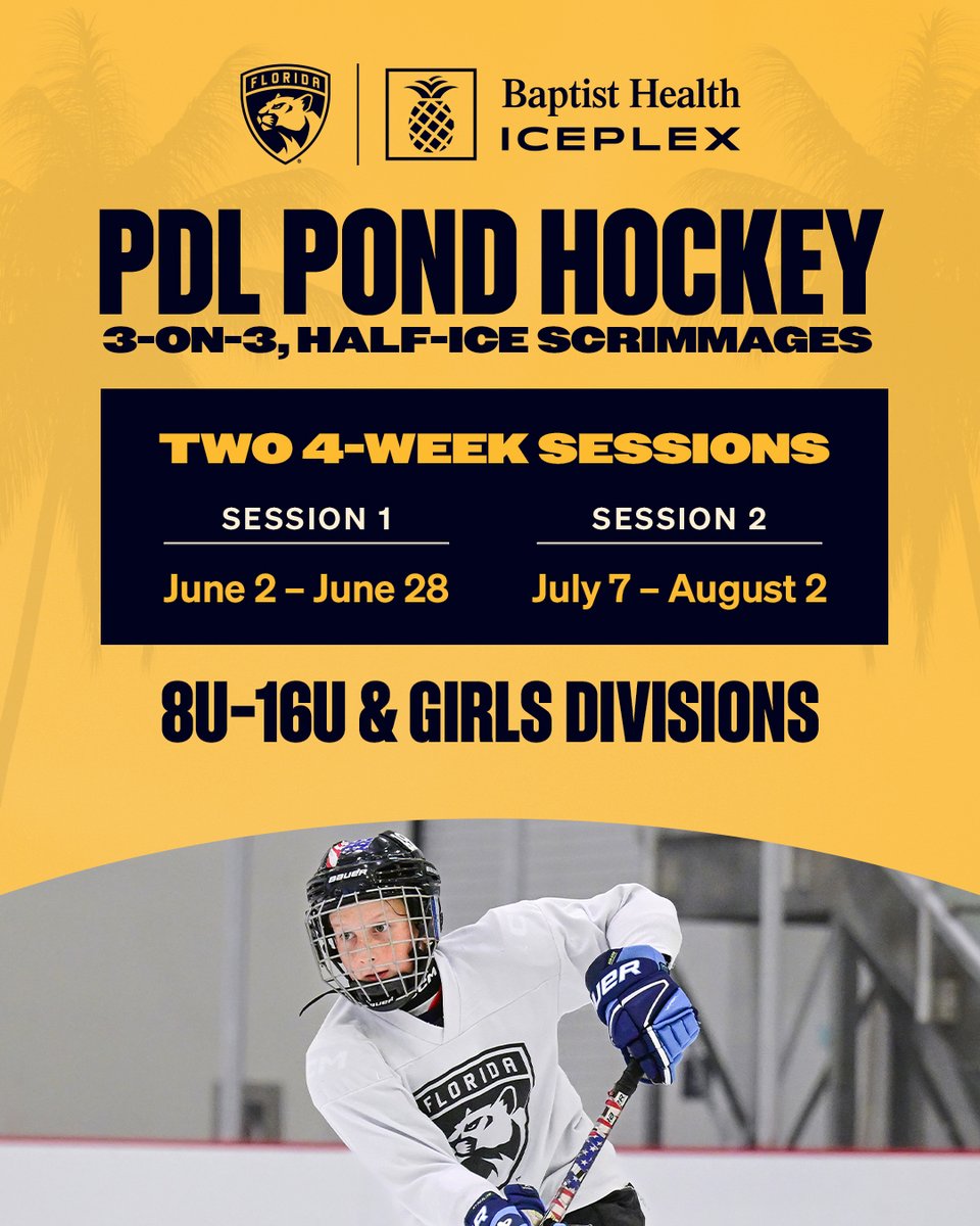 🏒 Keep their hockey skills sharp this summer with PDL Pond Hockey! 

In addition to the 3-on-3, half-ice scrimmages, each week will focus on skating, puck control and stickhandling, shooting, and hockey IQ 🧠💪

ftlwarmemorial.com/events/detail/…