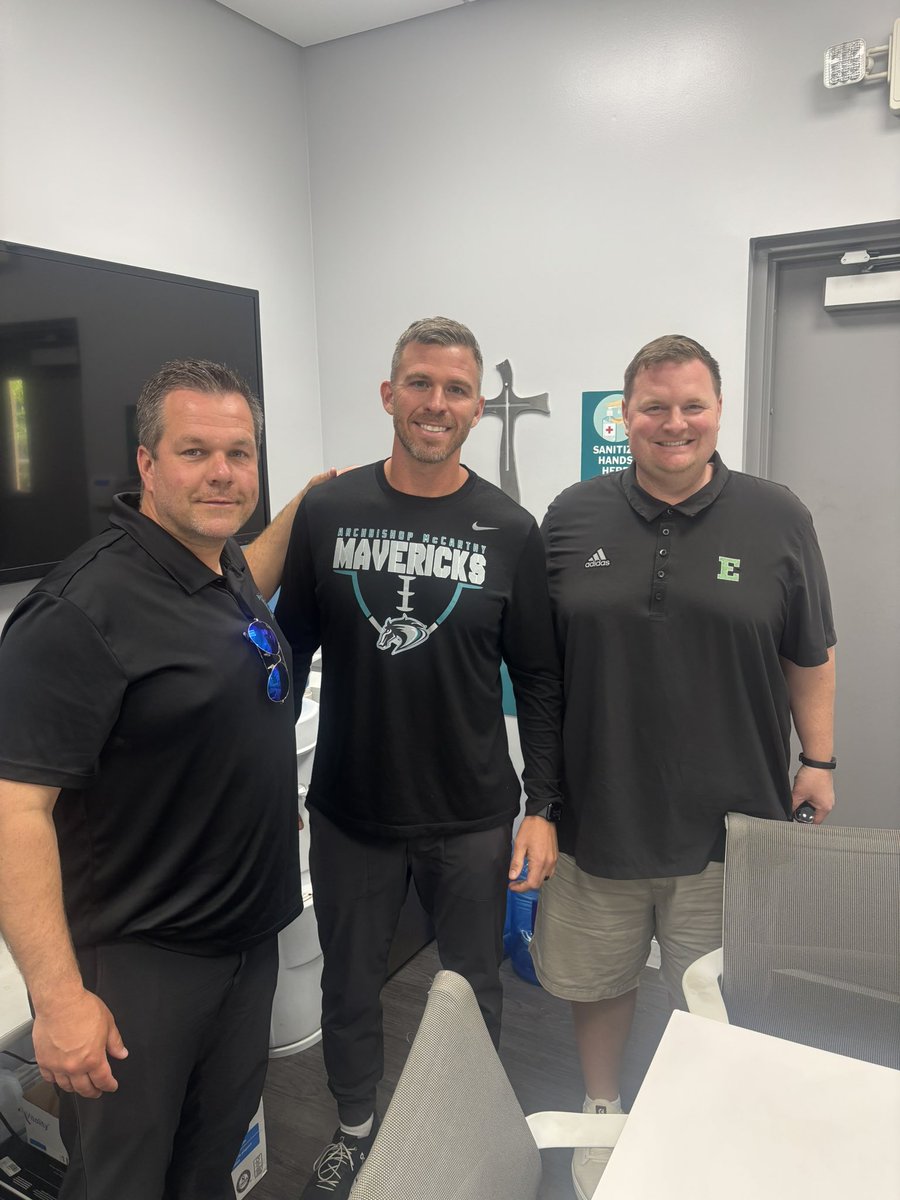 Mavericks Football (@mavs__football) on Twitter photo Thank you to Eastern Michigan for stopping by Archbishop McCarthy
<a href="/EMUFB/">Eastern Michigan Football</a> Thank you to Eastern Michigan for stopping by Archbishop McCarthy
<a href="/EMUFB/">Eastern Michigan Football</a>