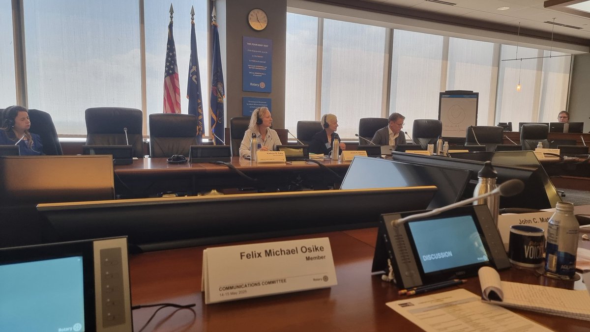 FelixOsike's tweet photo. Joined Rotary International Joint Communications Committee meeting at the World headquarters in Evanston https://t.co/vli5dMkNk5