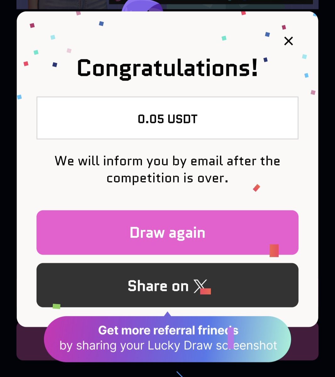 szounft's tweet image. 僅かかもですが🎁🎁🎁🎁
相変わらず直接USDT貰えるのいいね👍

アマギフ🎫貰いたいーー✨

I just won 1 RC from my Ailey! Sign up now with my referral code and join the fun too! #ProjectAiley 🥳

Referral Code : TUB7CO
myailey.com/v2/public/even…

↓↓↓youtubeショート本編…