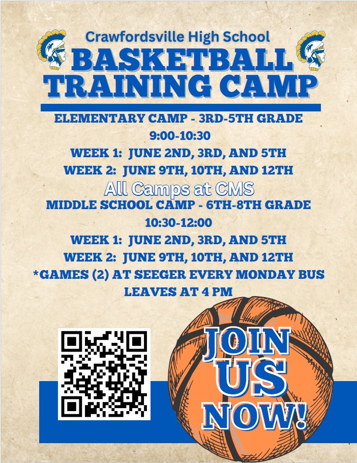 Crawfordsville Boys Basketball Camp
forms.gle/hoJ2cv9P77pDcg…
